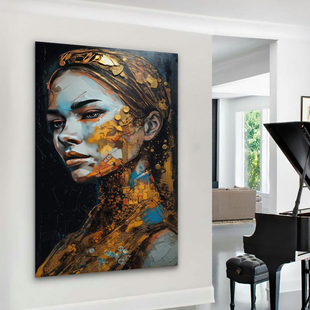 Canvas Wall Art African Woman Painting AFRW0020-0
